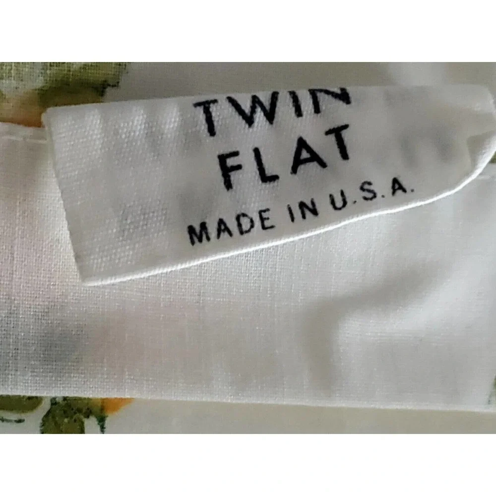 Vintage Wondercale Vintage Twin Size Cotton Blend Yellow Rose Print 1 Flat Sheet